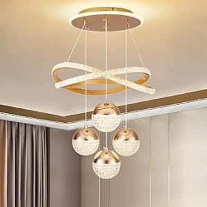 Luxe Orbit – Modern LED Crystal Chandelier